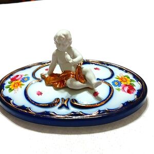 Capodimonte Casket Lid from 19th Century Jewelry Box